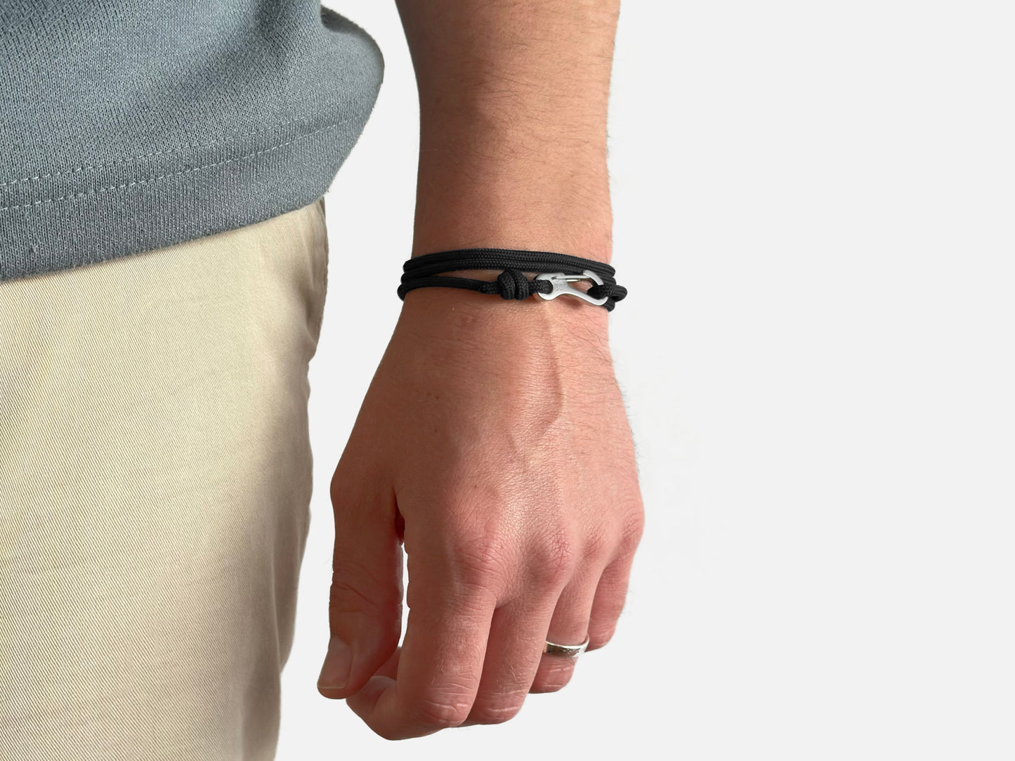 Black & Silver Carabiner Bracelet