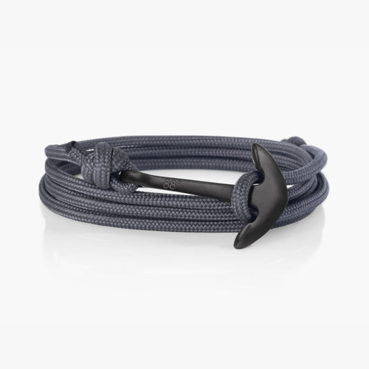 Charcoal & Black Anchor Bracelet