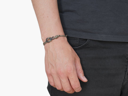 Forest Green & Black Figure 8 Climbing Bracelet - Eighty Eight Degrees