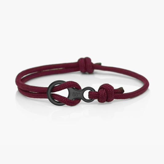 Maroon & Black Figure 8 Climbing Bracelet