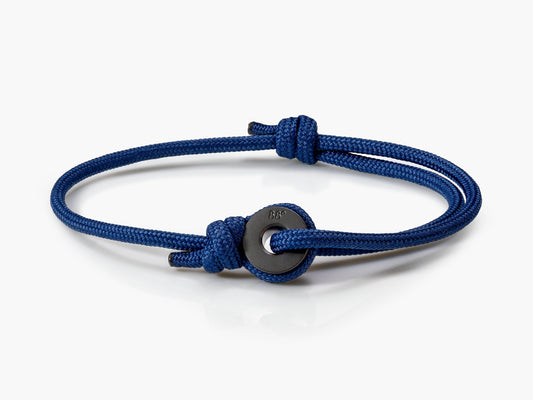 Navy & Black Sailing Thimble Bracelet - Eighty Eight Degrees
