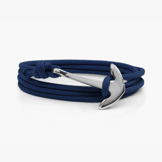 Navy & Silver Anchor Bracelet
