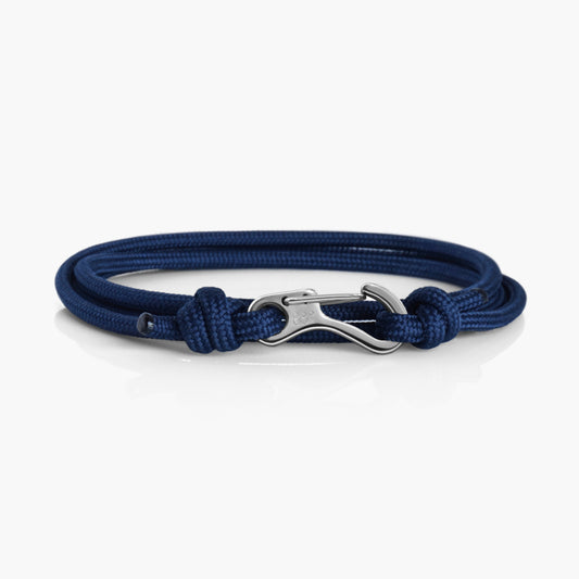 Navy & Silver Carabiner Bracelet