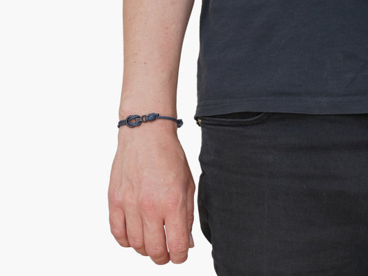 Storm & Black Figure 8 Climbing Bracelet - Eighty Eight Degrees