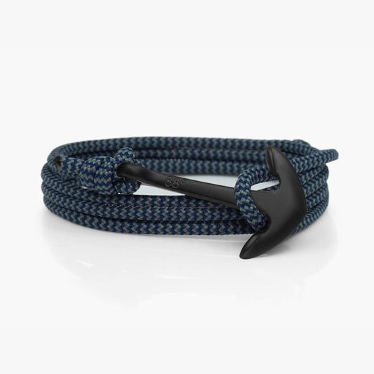 Storm Zig Zag & Black Anchor Bracelet