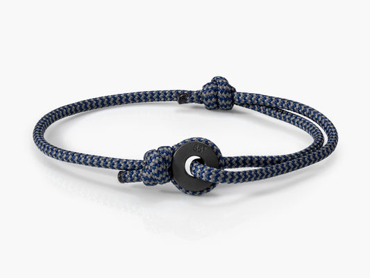 Storm Zig Zag & Black Sailing Thimble Bracelet - Eighty Eight Degrees