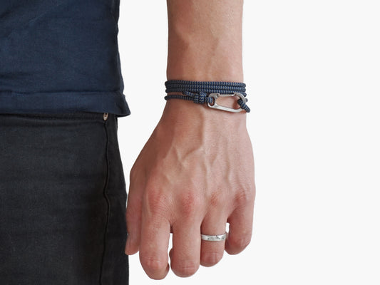 Storm & Titanium Carabiner Bracelet - Eighty Eight Degrees