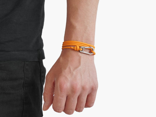 Sunset & Titanium Carabiner Bracelet - Eighty Eight Degrees