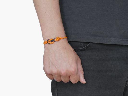 Sunset & Black Figure 8 Climbing Bracelet - Eighty Eight Degrees