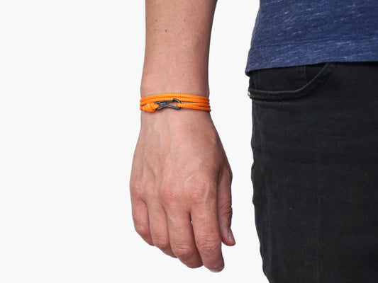 Sunset & Black Carabiner Bracelet - Eighty Eight Degrees