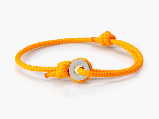 Sunset Zig Zag & Silver Sailing Thimble Bracelet - Eighty Eight Degrees