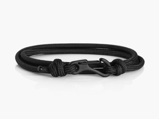 Black & Black Carabiner Bracelet - Eighty Eight Degrees