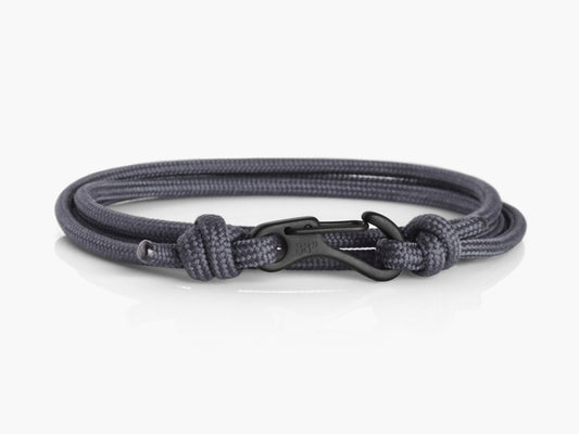 Charcoal & Black Carabiner Bracelet - Eighty Eight Degrees