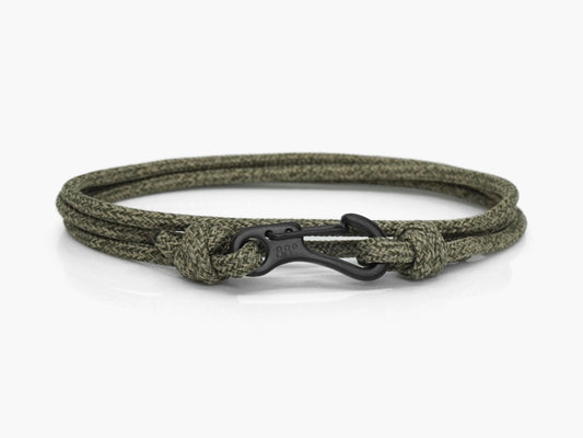 Forest Green & Black Carabiner Bracelet - Eighty Eight Degrees