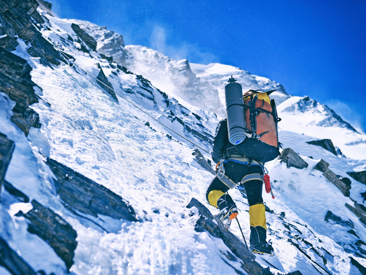 Navy & Titanium Carabiner Bracelet - Carabiner Bracelet - Eighty Eight Degrees