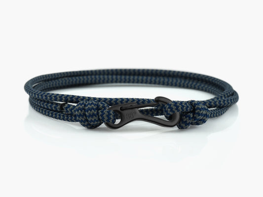 Storm Zig Zag & Black Carabiner Bracelet - Eighty Eight Degrees