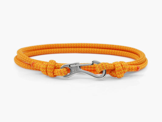 Sunset Zig Zag & Silver Carabiner Bracelet - Eighty Eight Degrees
