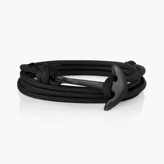 Black & Black Anchor Bracelet