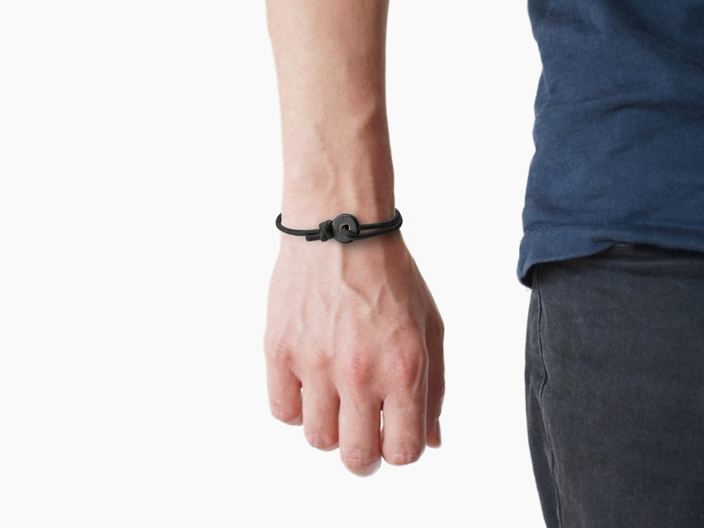 Black & Black Sailing Thimble Bracelet - Eighty Eight Degrees