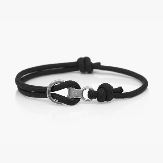 Black & Silver Figure 8 Climbing Bracelet