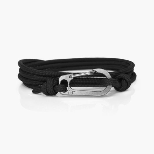 Black & Titanium Carabiner Bracelet