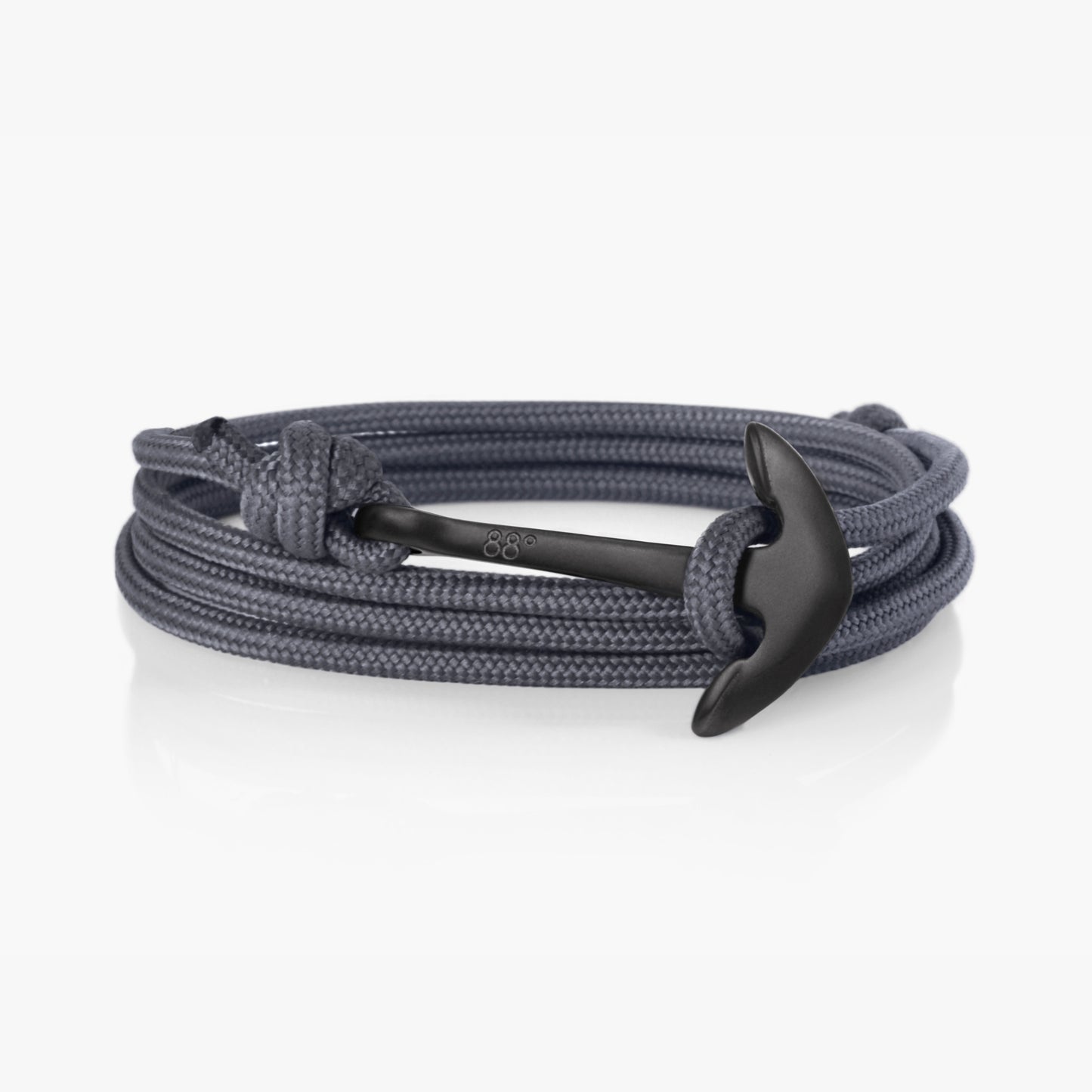 Charcoal & Black Anchor Bracelet