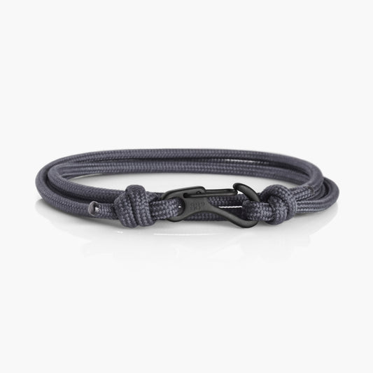 Charcoal & Black Carabiner Bracelet - Carabiner Bracelet - Eighty Eight Degrees