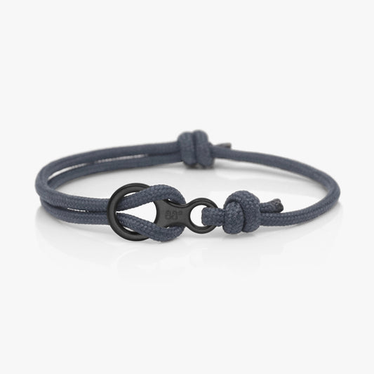Charcoal & Black Figure 8 Climbing Bracelet