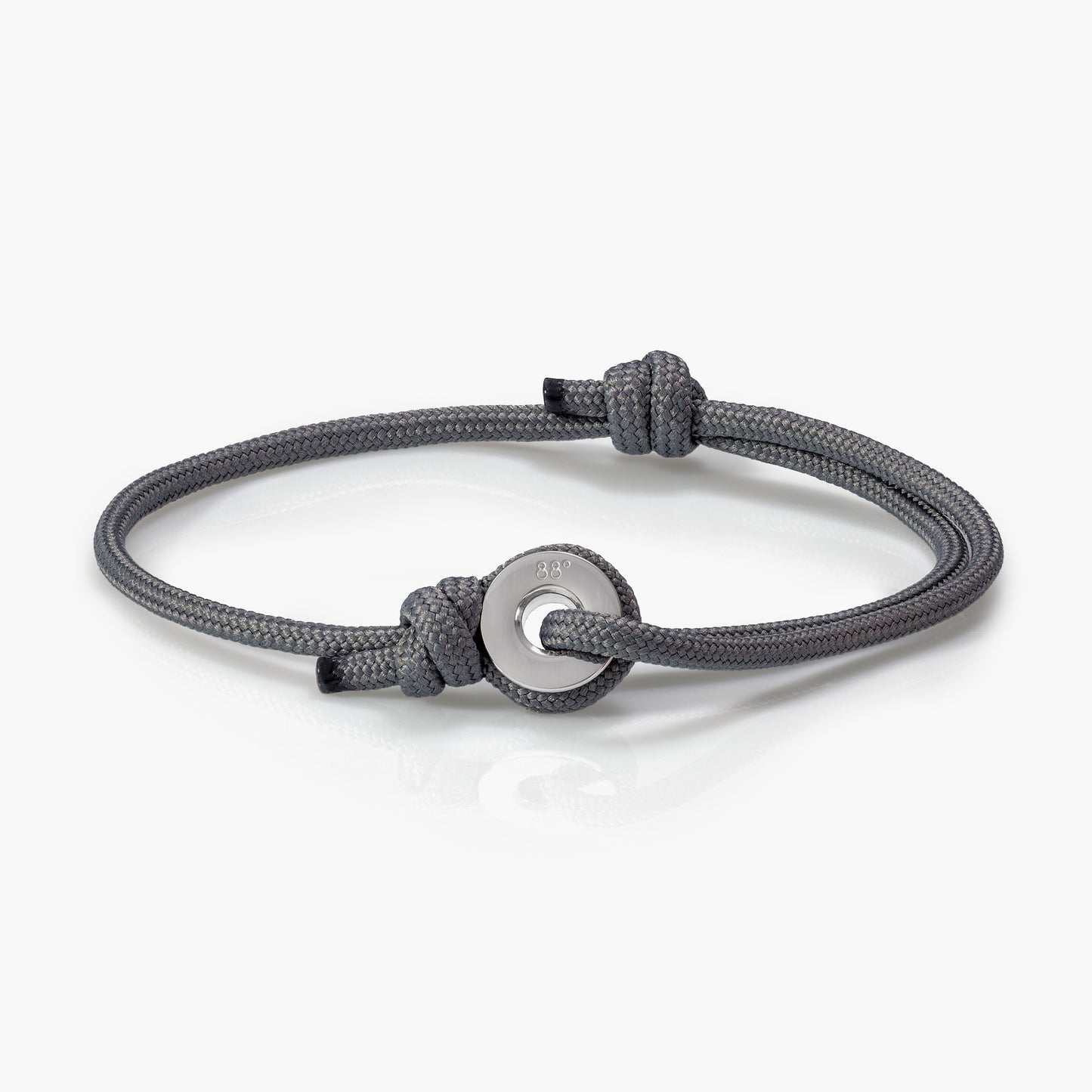 Charcoal Grey & Silver Sailing Thimble Bracelet
