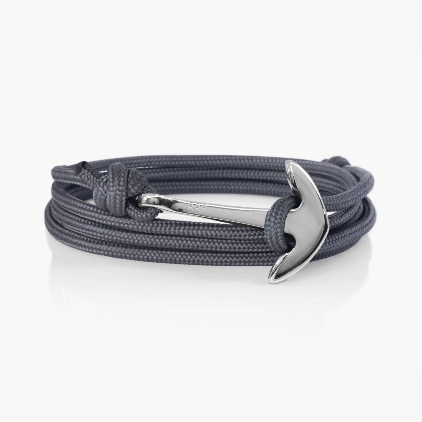 Charcoal & Silver Anchor Bracelet
