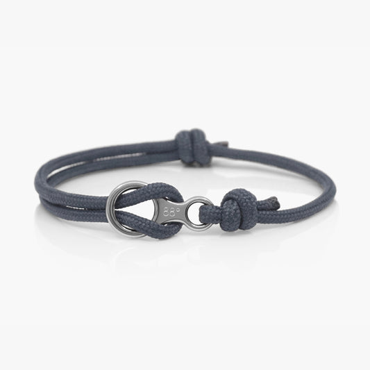 Charcoal & Silver Figure 8 Climbing Bracelet