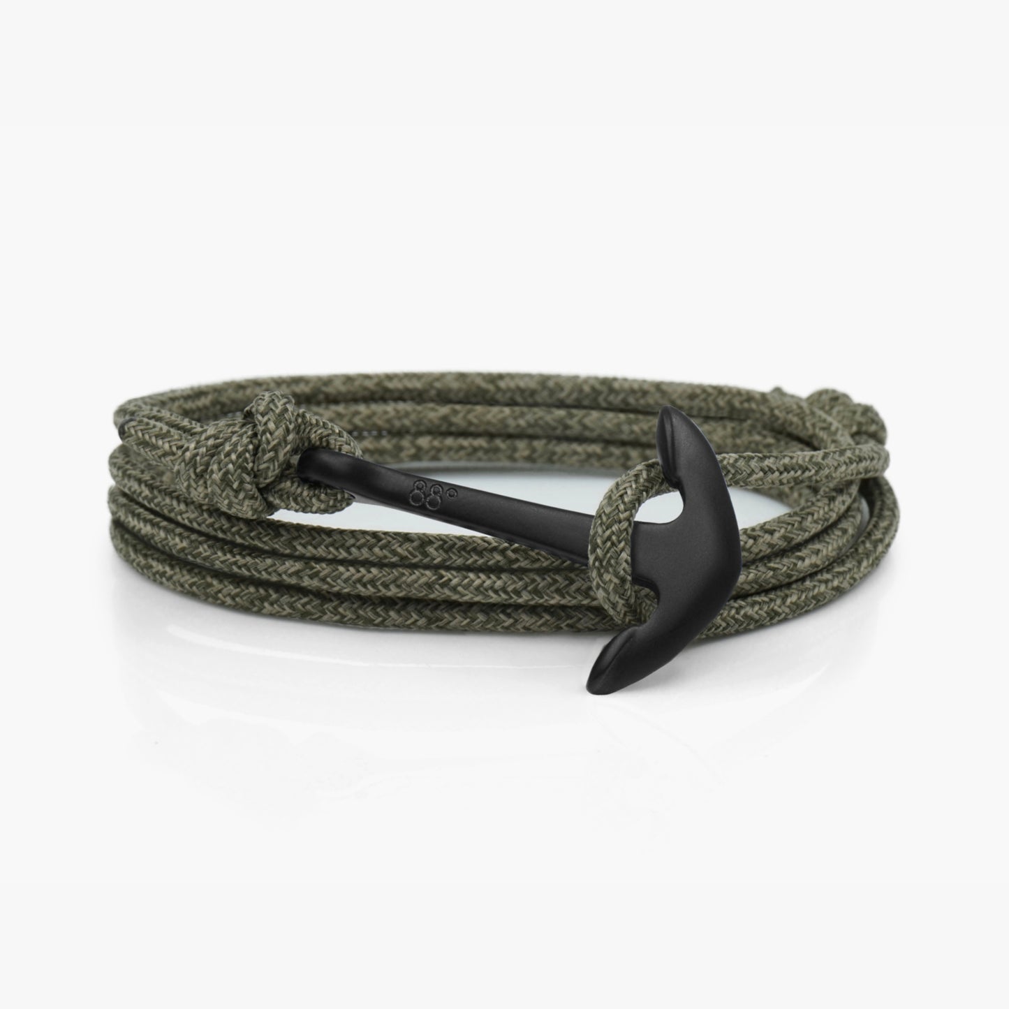 Forest Green & Black Anchor Bracelet