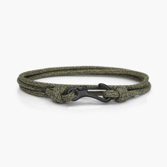 Forest Green & Black Carabiner Bracelet