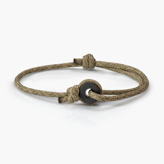 Forest Green & Black Sailing Thimble Bracelet