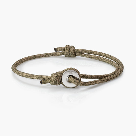 Forest Green & Silver Sailing Thimble Bracelet