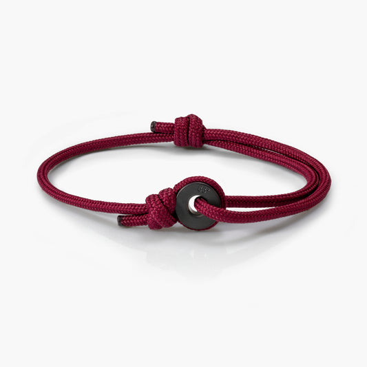 Maroon & Black Sailing Thimble Bracelet