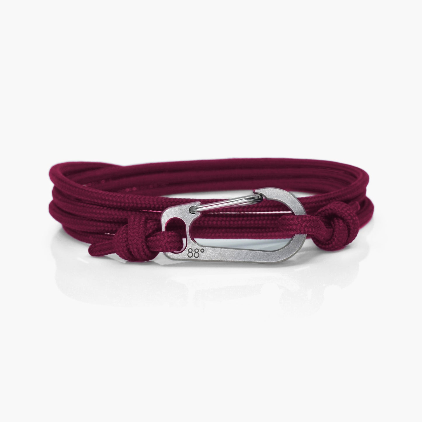 Maroon & Titanium Carabiner Bracelet
