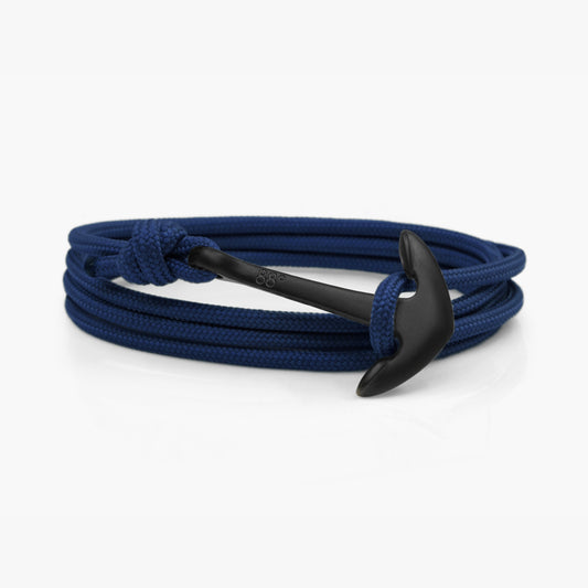 Navy & Black Anchor Bracelet