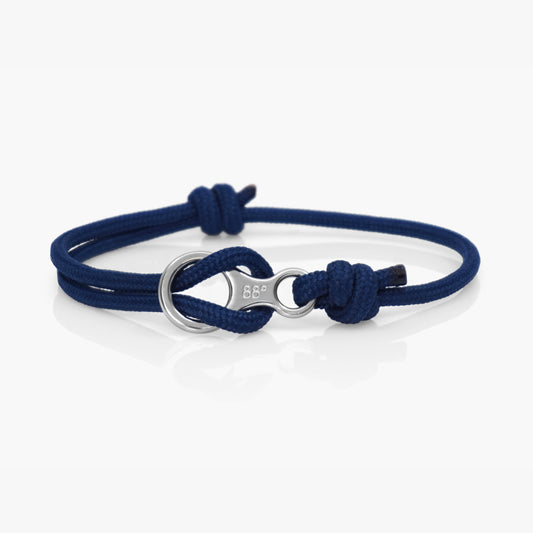 Navy & Silver Figure 8 Climbing Bracelet