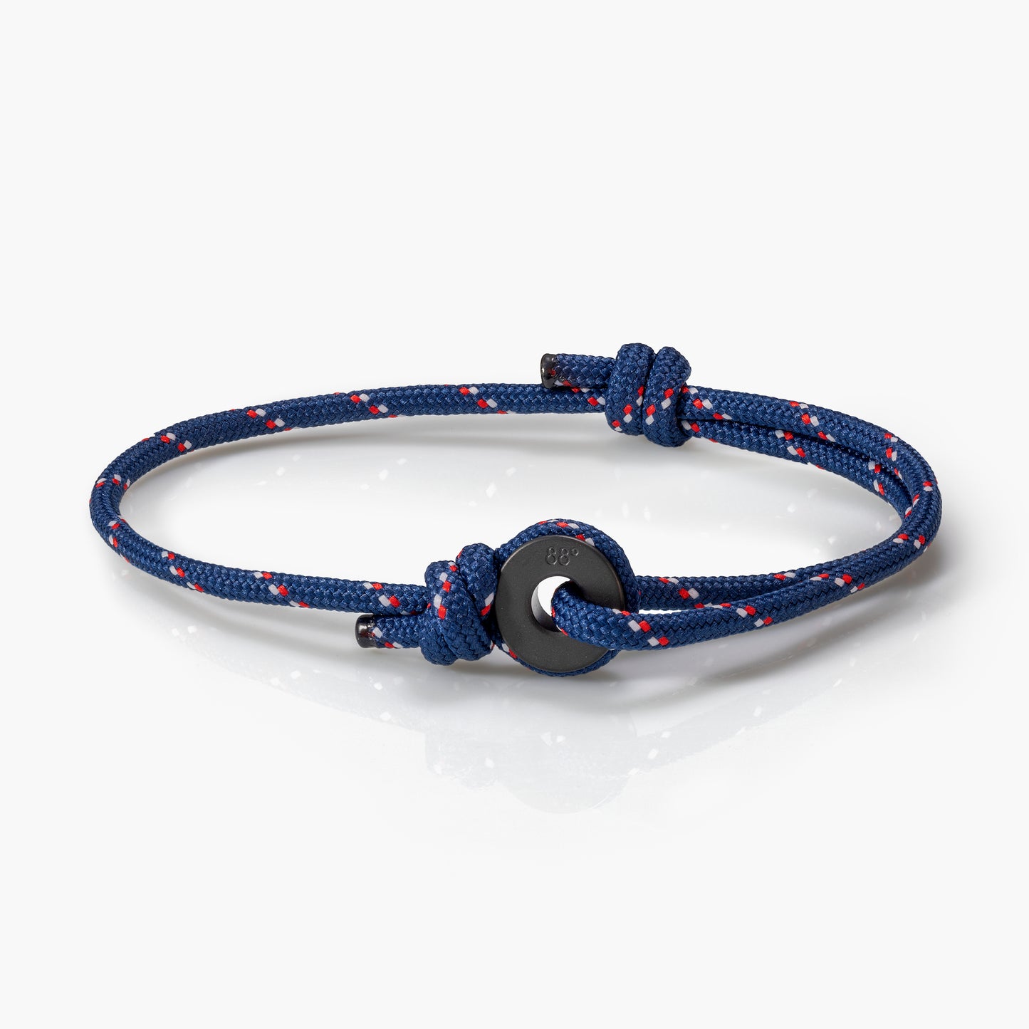 Navy Stripe & Black Sailing Thimble Bracelet