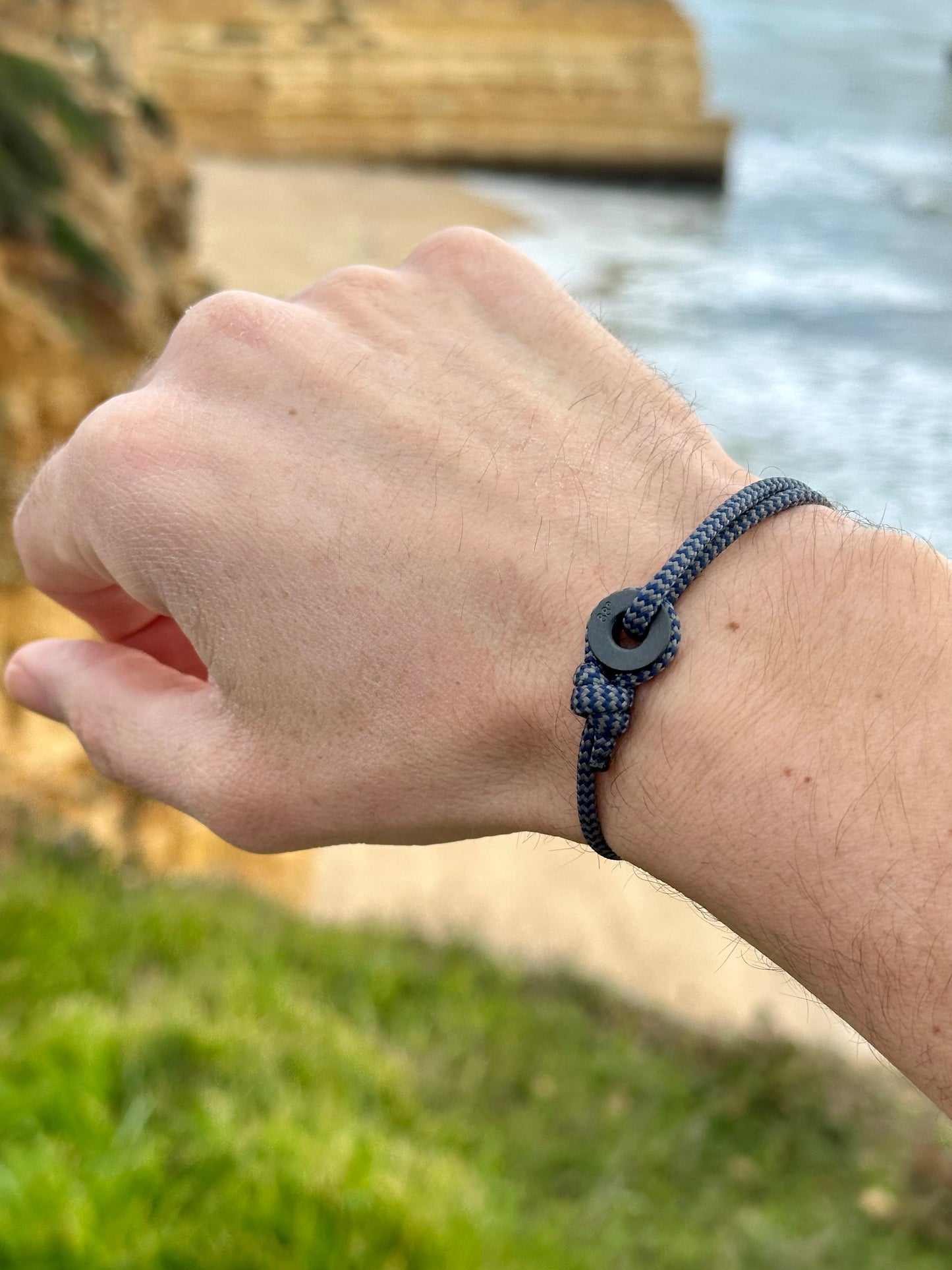 Storm Zig Zag & Black Sailing Thimble Bracelet