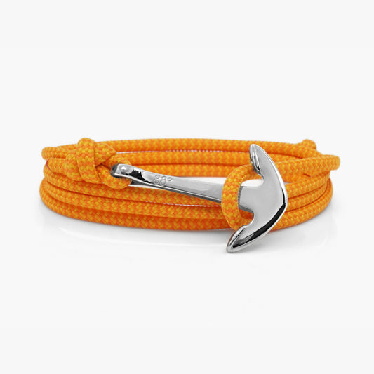 Sunset Zig Zag & Silver Anchor Bracelet