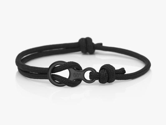 Black & Black Figure 8 Climbing Bracelet