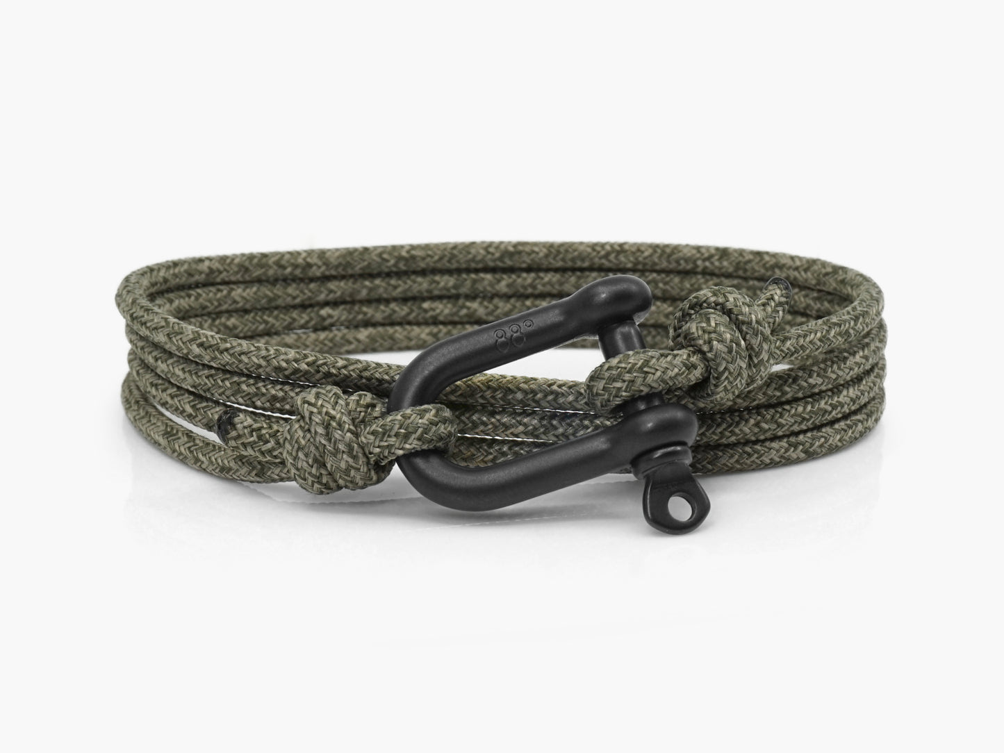 Forest Green & Black Shackle Bracelet