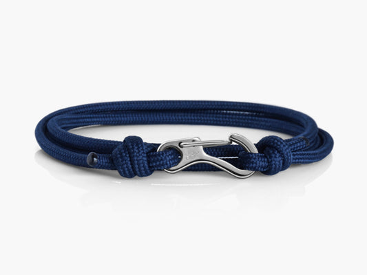 Navy & Silver Carabiner Bracelet